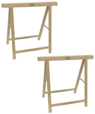 Del Fabbro Profi Arbeitsbock aus Buchenholz (90 x 90 cm)