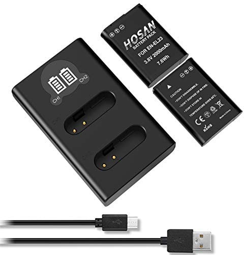 HOSAN EN-EL23 Batteries for Nikon Nikon EN-EL23 and Nikon Coolpix P600,S810C,Coolpix P900