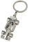 ARFUKA Schlüsselanhänger Edelstahl Auto Schlüsselanhänger Rennauto Anhänger Metall Keychain Schlüsselbund Geburtstag Weihnachtsgeschenke für Männer und Frauen