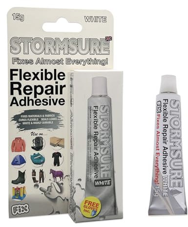 Stormsure Flexible Repair Adhesive - White (15g) - Waterproof Sealing Glue