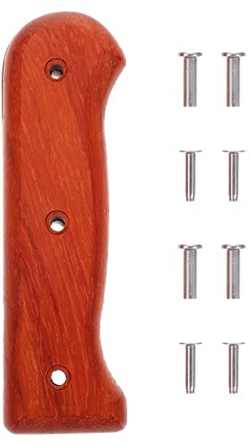 HEMOTON Küchenmesser Ersatz Griff Holz Messergriff Messer Ersatzteile Universalgriff Messerzubeh?r für Zuhause Küche Kochmesser Fleischmesser Hackmesser