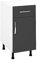HOGAR24 ES - Mueble Bajo de Cocina Cajon + Puerta Color Gris Paris, Medidas: 85 x 40 x 58 cm