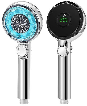Pommeau de douche haute pression Contrôle numérique de la température Filtre à eau Contrôle intelligent de la température de l'eau