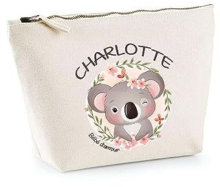 Trousse Charlotte Bébé d Amour Koala | Pochette Enfant Mignonne Toilette Maquillage Idée Cadeau pour Jeune