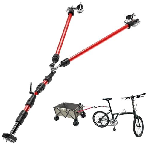 FXNFXLA Gancio per Rimorchio per Bici in Acciaio Inossidabile per Carrello da Giardino, Gancio per Rimorchio per Bici Portatile, Alluminio Addensato di Grado Aeronautico, per Veicoli Elettrici