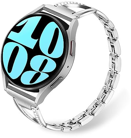 TRUMiRR Kompatibel mit Galaxy Watch 7 40mm Armband, Mesh Gewebte Edelstahl Uhrenarmband Metall Armband für Samsung Galaxy Watch 7 6 5 4 40mm 44mm