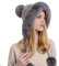 chhoioia Wintermütze für Herren, Outdoor-Mütze, Pullover, kalte und gestrickte Farbe, warme Mütze, Damen, plus dicke Mützen, seltsame Mützen für Herren, grau, Einheitsgröße