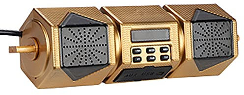 Karriter Altavoces estéreo impermeables para motocicleta, amplificador Bluetooth, radio USB, radio FM, reproductor MP3, oro
