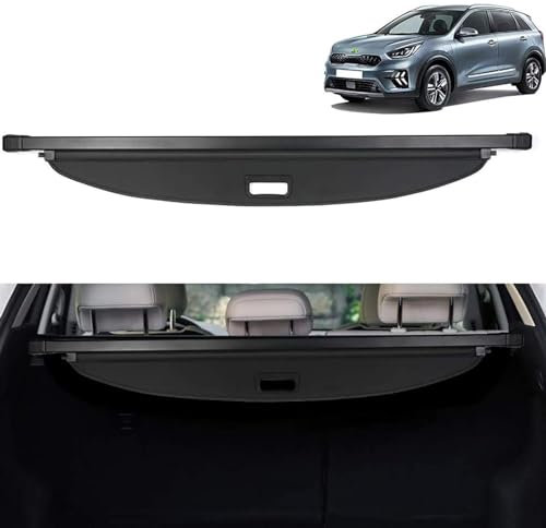 ZXAJDWNU Auto Einziehbare Laderaumabdeckung Für Kia NIRO 2017 2018 2019, Hintere Kofferraum Hutablage Gepäckrollo Sicherheitsabschirmung Aufbewahrung Innere Zubehör