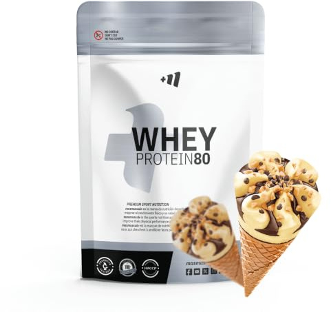 MM Supplements - Whey Protein 80 - Pot de 1 Kg - Whey Protein - Shake pour gagner de la masse musculaire - Aide à la récupération musculaire - Goût de glace à la vanille