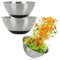 com-four® Ensemble de 3 bols en acier inoxydable - saladier en 3 tailles - bol à mélanger 750/1300/1800 ml - bol en acier inoxydable pour la cuisson et le service (3 pièces - Ø 15,5/19/21,5 cm)