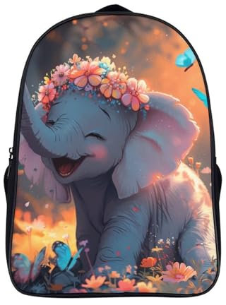 Elephant Schulrucksack Schultaschen-Set Für Teenager Schulranzen Rucksack Campus Laptop Backpack 40x28x16cm