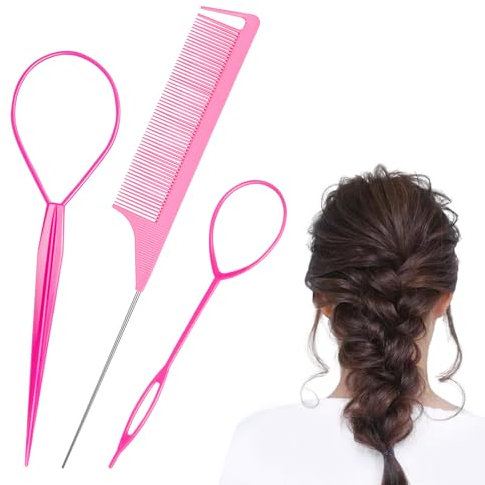 Wosyoodo Laccio Fermacapelli, Strumento per Treccia per La Coda, Accessori per Acconciature, Francese Twister per Acconciature Coda di Cavallo per Trecce Semplici ed Eleganti per Donne e Ragazze