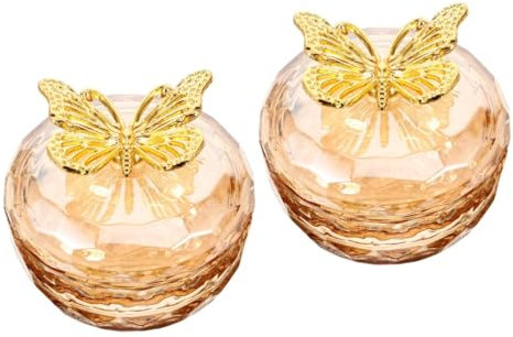 Healeved 2pcs Nail Practice Hand Tool Nail Dish Art Dish Cup Gel Accessory Glass Cup