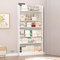 Tazyee Bookshelf, Tall Narrow Book Shelf, Behind Door 3-6 Tier Wall Bookcase for Bedroom, Living Room, Office, Space Saving Organizer for Kids’ Toys and Books White 6-shelf/39.4 x 3.9 x 70.2