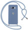 Oelrstfe Handyband für Samsung Galaxy S8 Hülle mit Band Herz Motiv Handyhülle für zum Umhängen Silikon Stoßfest Ultra Dünn Weich Schutzhülle mit Kordel Necklace Kette Love Muster Case,Blau