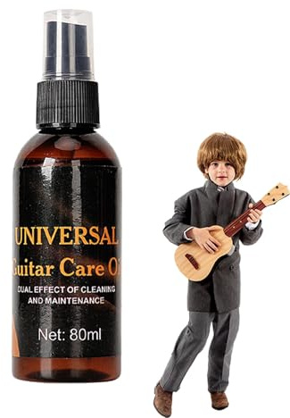 Zitronenöl für E-Gitarre, Reinigungsöl für Gitarre, Politur, 80ml Gitarren | Reinigungs- und Pflegesystem, Zitronengitarrensaitenöl zum Polieren