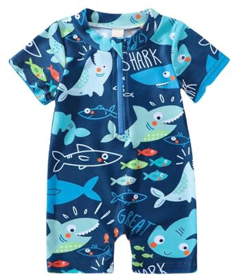 HAGOT Costume da Bagno per Neonato, Costume da Bagno per Neonato, Costume da Bagno Intero con Cerniera perBambini, Protezione Solare Costumi da Bagno da Spiaggia