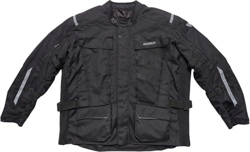 Modeka Varus Plus wasserdichte Motorrad Textiljacke, schwarz, 12XL