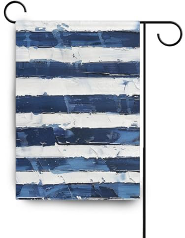 Banderas y pancartas horizontales azules y blancas para exteriores, pancarta de feliz año nuevo para decoración de jardín, 28 x 40 pulgadas, doble cara