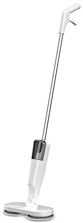 Cordless Electric Mop with Water Tank & Spray 60 Min Runtime Powerful Spin Scrubber for Hardwood Tile & Hard Floor Cleaning Efficient Electric Floor Cleaner (White)