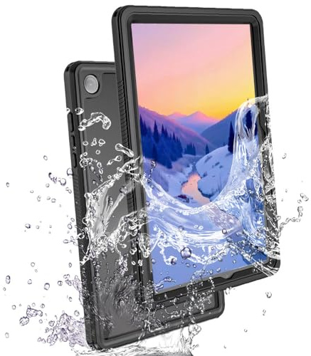 TECHGEAR Poseidon Coque étanche pour Samsung Galaxy Tab A11 Plus/A11+ 11 (SM-X230 / SM-X236) - Coque de protection antichoc fine et robuste avec protection d'écran intégrée, support et bandoulière