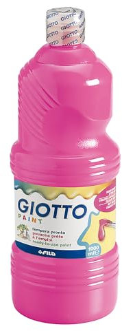 Giotto 5334 10 Bouteille Gouache Prête a l'Emploi 1000 ml Rose