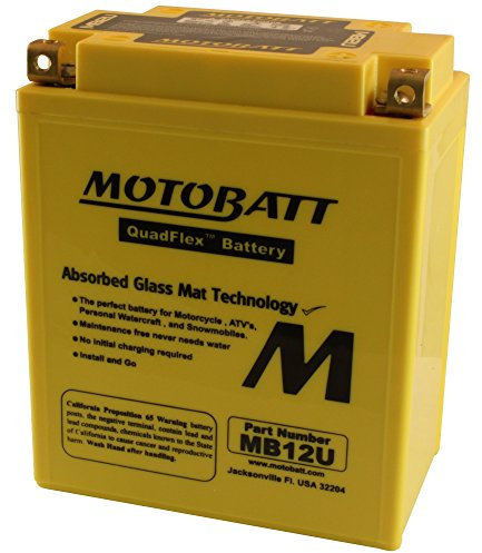 MB12U MOTOBATT Quadflex AGM Bike Battery 12V 15Ah