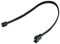Phobya Adapter 4Pin PWM (Buchse) auf 3Pin (Stecker) 30cm - Schwarz Kabel Lüfterkabel und Adapter