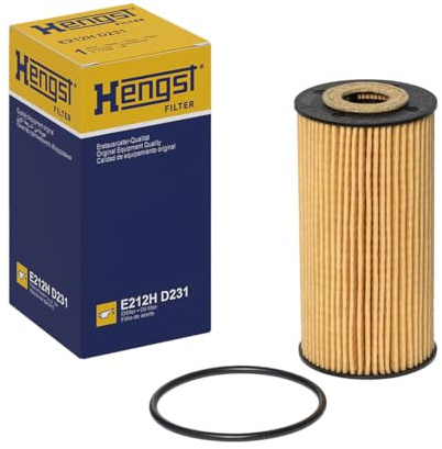 HENGST - Ölfilter E212H D231 - Öl-Filtereinsatz für KFZ | Hochwertiger Motorölfilter für KFZ mit Otto- oder Dieselmotor - Robuster Ölfilter mit hoher Schmutzaufnahmefähigkeit