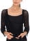 SHU-SHI - cardigan/coprispalle trasparente - effetto a maglia - donna - Taglia unica - Nero