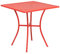 Flash Furniture Oia Terrassentisch aus Stahl, kommerzielle Qualität, 71,1 cm, quadratisch