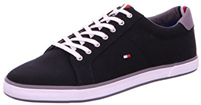 Tommy Hilfiger Herren Vulcanized Sneaker Schuhe, Schwarz (Black), 48