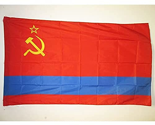 AZ FLAG Bandiera Repubblica SOCIALISTA Sovietica KAZAKA 1936-1991 90x60cm - Bandiera RSS di Kazakistan 60 x 90 cm Foro per Asta
