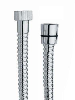 BAGNOCLIC - Flessibile Doccia in Acciaio Inox 100cm | Attacchi Standard 1/2 F x 1/2 F | Materiale Ottone Pesante | Finitura Cromata Lucida, Acciaio Inossidabile