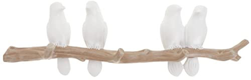 Fenteer Vogel Haken Garderobenhaken Wandhaken Handtuchhaken Haken für Mantel Handtuch Handtasche, 4 Vögel