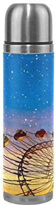 Eslifey Ferris Wheel Fairytale Moon and Stars - Borraccia termica a prova di perdite, in acciaio INOX