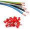 Xenterio 10mm² Verdrahtungssatz für Zählerschrank/Elektroverteilung, 5x 3m Kabel (braun/schwarz/grau/blau/grün-gelb), 50 Aderendhülsen mit Kunststoffkragen