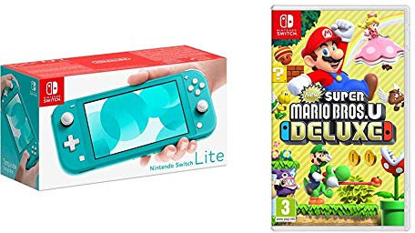 Nintendo Switch Lite - Turquoise + New Super Mario Bros. U Deluxe