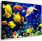 Julia-Art - Bilder Fische Aquarium Leinwand mit Keilrahmen 100 x 70 cm Leinwandbild XXL Wandbild Tiere Kunstdrucke Tierwelten Bild Wanddesign Wanddekoration c-642v-26