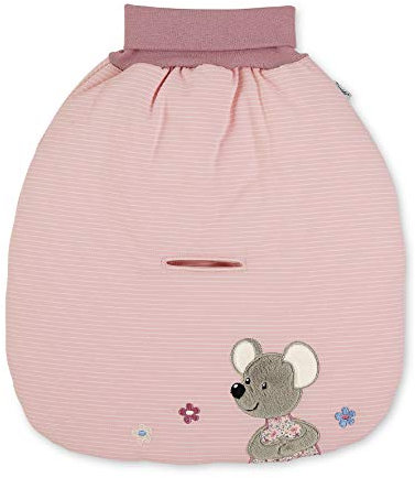 Sterntaler Wattiertes Strampelnest maus Mabel, Alter: Für Babys ab der Geburt, 48 x 42 cm, Rosa/Mehrfarbig