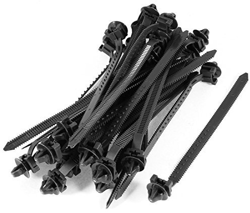 30pcs 8mm Width Interlocking Nylon Cable Ties Self Locking - Dark Grey