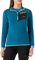 Great Escapes Pile Leggero Donna Mezza Zip Flores, Petrol M