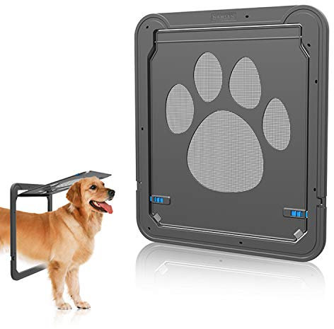 PETLESO Dog Screen Door Magnetic Cat Flap Easy Install Pet Door for Medium Large Dogs