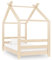 vidaXL Kids Bed Frame| Solid Pinewood and Plywood Construction| 70x140 cm| Treehouse-style Hideaway Bed| Brown| Assembly Required