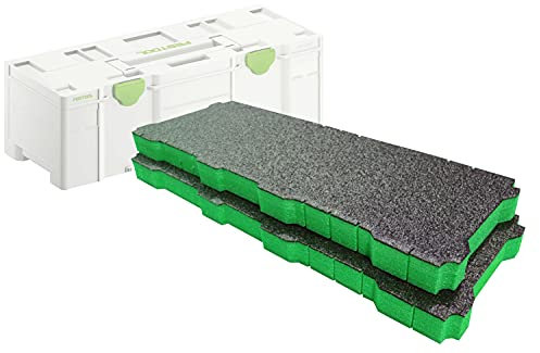 Shadow Foam Systainer SYS3 XXL Schaumstoffeinlagen [Doppelpack] Zuschneiden und Schälschaum für Festool und TANOS SYS3 XXL Systainer (50mm, Grün)