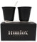 Huniox® 2 x 160 ML Doppelwandige Kaffeegläser - Edelstahl Tasse - Kaffeebecher Edelstahl - Espressotassen Schwarz - Esspressokaffeetassen - Edelstahl Gläser - Cortado Gläser (ONYX, 160 ML)