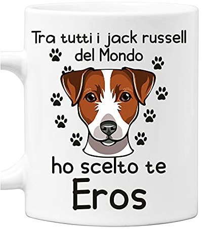 Incidiamo Tazza Jack Russell PERSONALIZZABILE Ho scelto te PERSONALIZZA CON IL NOME DEL TUO CANE