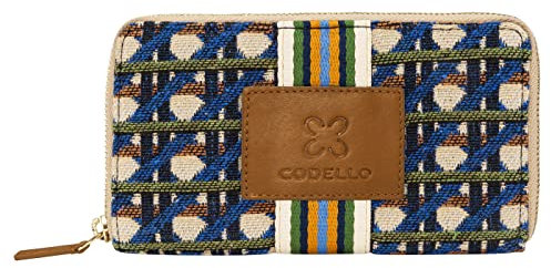 CODELLO Damen Geldbörse mit stylischem Strukturmuster aus Canvas