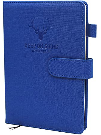 A5 Ruled Journal Notebook,200 Page with Pen Loop,Hardcover Executive Writing Notebooks,8.3×5.7,Perfect for Office Home School Business Writing and Composition (Blue)